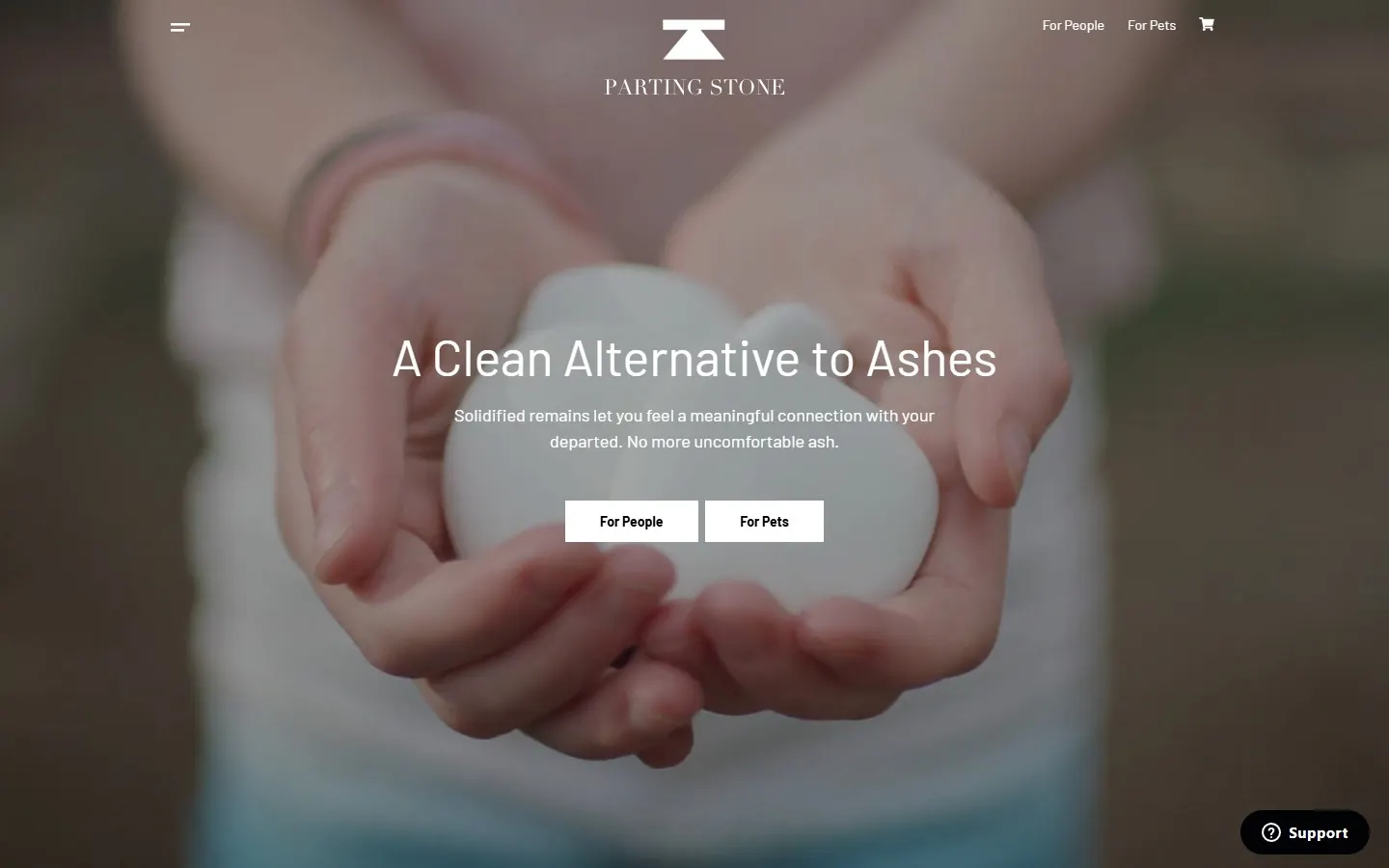 partingstone.com as Martin shipped it — the 2021 custom theme